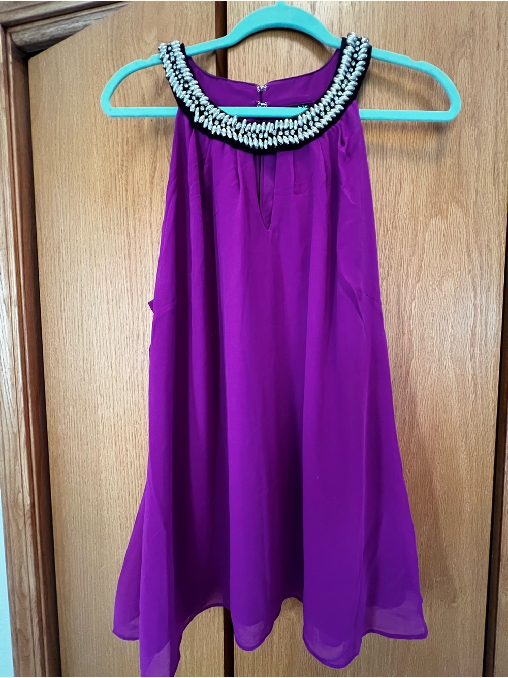 City Chic Orchid Embellished Halter Top Size M (18) NWT